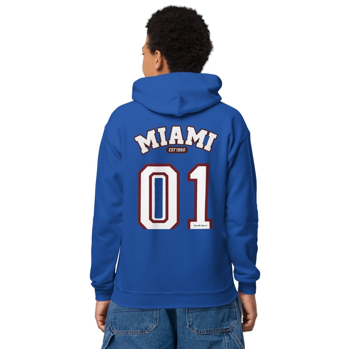 Miami Varsity Youth Heavy Blend Unisex Hoodie - Chinchilla Choons